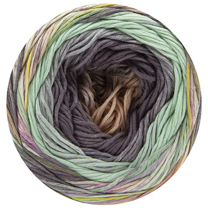 Katia Fair Cotton CRAFT 804 Rose-Pearl black berry-Water blue