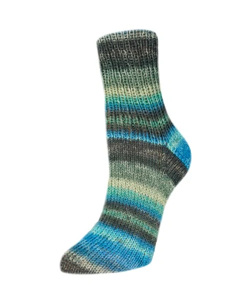 Flotte Socke 4f. Melody 3022 grau-blau-türkis