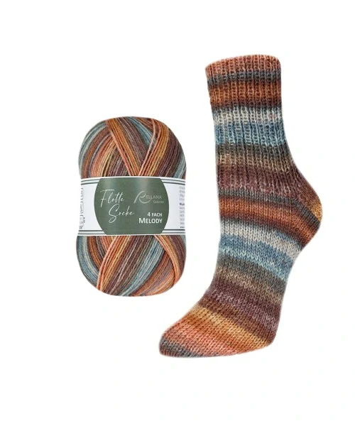Flotte Socke 4f. Melody 3021 grau-beige-kastanie