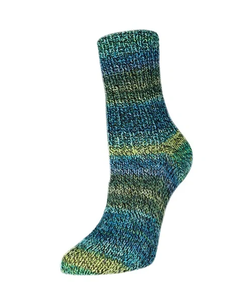 Flotte Socke 6f. Andante 7091 blau-petrol-grün