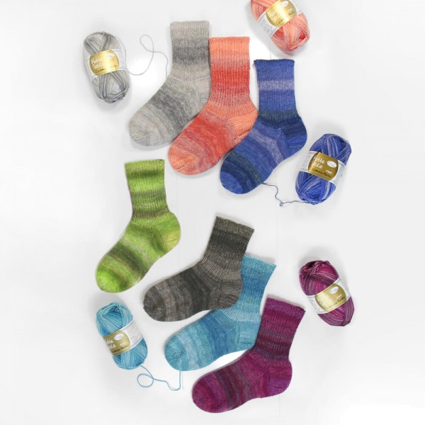 Flotte Socke 4f. Cashmere-Merino 1329 apricot-lachs-rosa