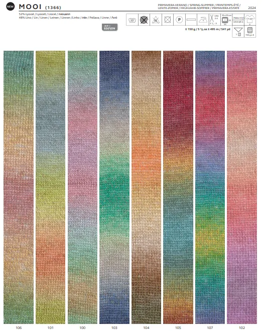 MOOI 102 Lilac-Light pink-Strawberry red