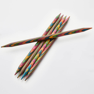 KnitPro Ponožkové jehlice Symfonie Wood 4,00mm/15cm