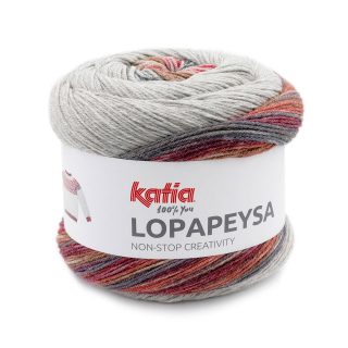 Katia Lopapeysa 202 Red-Black-Rust