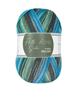 Flotte Socke 4f. Melody 3022 grau-blau-türkis