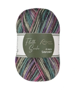 Flotte Socke 4f. Sinfony 3010 grau-pink-lila-blau