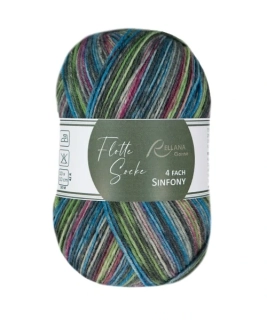 Flotte Socke 4f. Sinfony 3012 orange-grün-blau-altrosa