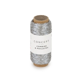 COMBINE & PAILLETTES 55 - Pearl light grey