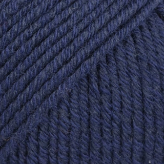 DROPS Cotton Merino 08 uni tmavá modrá 